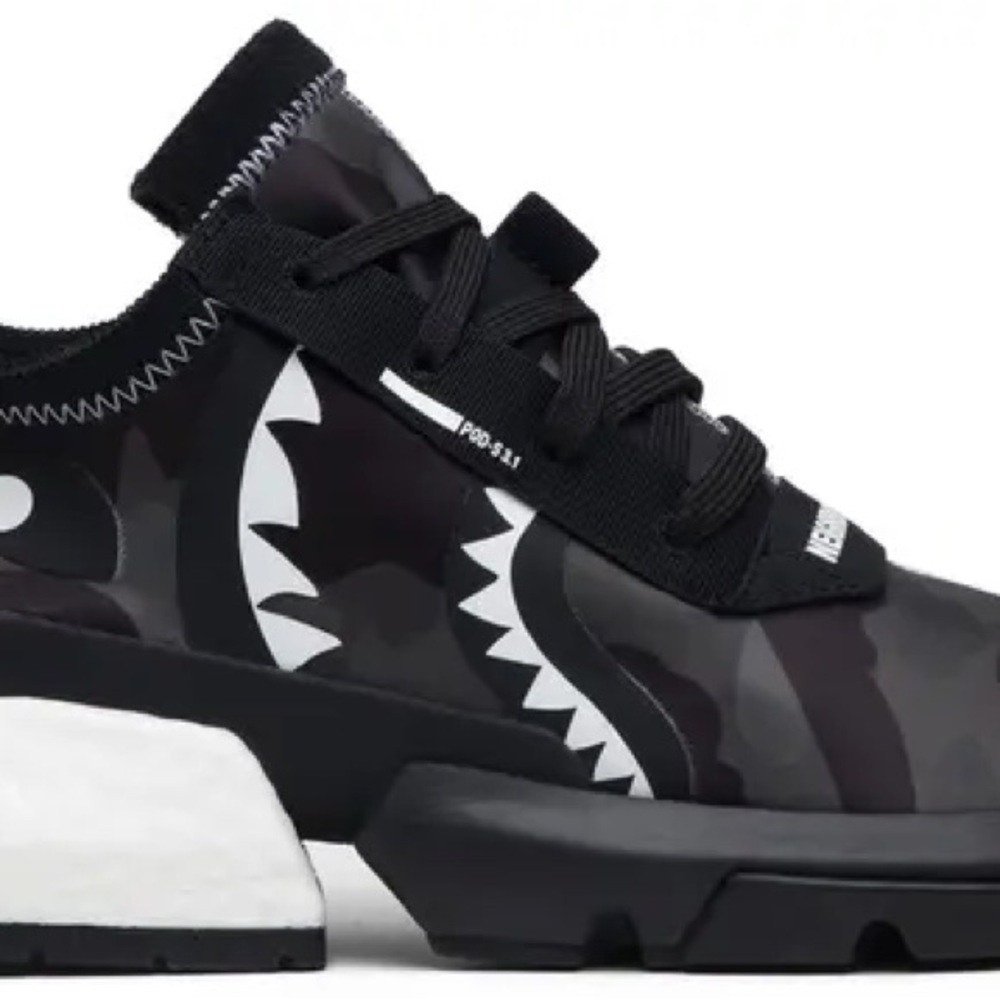 adidas Black and White Patterned Sneakers